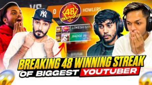 Breaking 48 Winning Streak Of Biggest Youtuber Gone Wrong - GARENA FREE FIRE MAX
