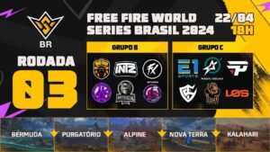 FFWS BR 2024 AO VIVO - RODADA 3 - GRUPOS B E C | FREE FIRE ESPORTS BRASIL