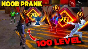 No Internet Prank With V badge Player 😱 But 100 Level Emote 🔥 Garena free fire