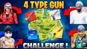 The 4 TYPE OF GUN CHALLENGE in Garena Free Fire