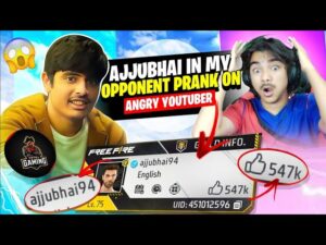 Ajjubhai Prank on Angry Streamer on live😱 He got Scared - Garena free fire