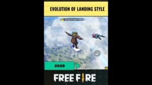 Evolution Of Landing Style In Free Fire #evolution #landingstyle garena free fire #shorts