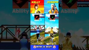 KELLY VS JOSEPH👍ABILITY TEST😱GARENA FREE FIRE WOW IS 💯 BEST#freefire #viral #shorts
