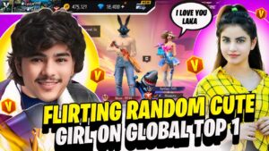 Prank on Random Cute Girl By Global Player on Live - Garena free fire